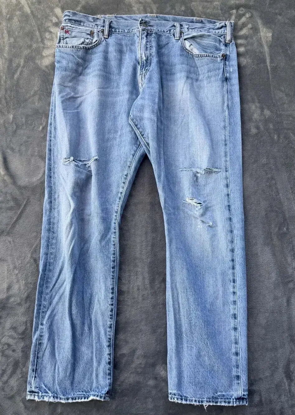 Polo Ralph Lauren Distressed Light Wash Denim Jeans Men’s 38x32